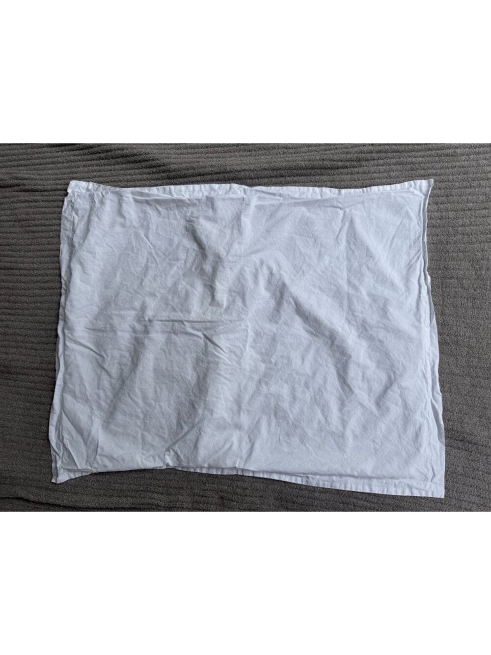 Parachute Single Standard Pillowcase Cotton Percale Side Envelope White 27 x 22"